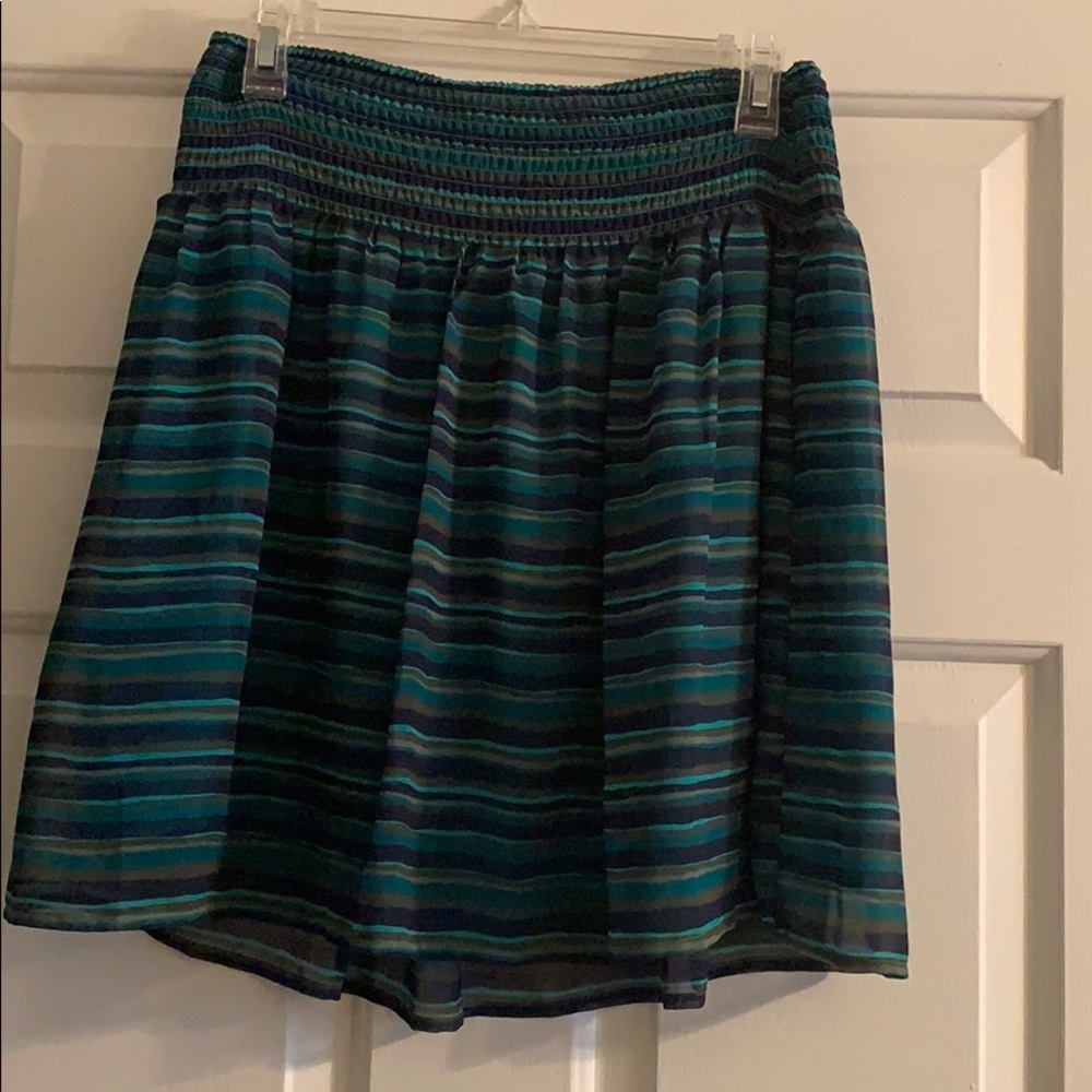 Blue striped skirt